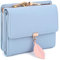 UTO Femme Petit Portefeuille Porte-Monnaie Porte-Billet Feuille Exquis Pendentif Organisateur Cuir Synthétique Clic clac-Bleu Foncé