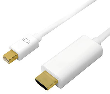 Mini-DisplayPort 1.2 auf HDMI High Speed with Ethernet (1.4) Anschlusskabel, 4K für volle HD und 3D Qualität mit bester Soundübertragung, 5m