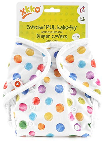 XKKO - Überhose (PUL) - One Size (4-15 kg) - Aquarell Tupfen