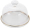 BESTonZON Mini Kuchenglocke Kuchenständer Käseglocke mit Keramik Teller Torten Glas Tortenglocke Lebensmittel Rose Glashaube Gastgeschenk Box für Hochzeit Torten Kuchen Essen Dessert