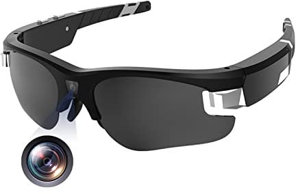 sakalaka Spy Camera Sunglasses, 1080P HD Mini Glasses Camera Cache, Glasses Camera Spy Action Camera, Small Polarized Camera Sunglasses Safety Lenses for Outdoor
