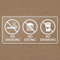 No Smoking No Eating No Drinking Sign 2 x 4 Inch Self-Adhesive Window Stickers Decals Vinyl Removable for Car 10 Pack