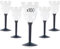 Table'Colors Lot de 100 Verres A Pied Plastique Lavable et Reutilisable - Emboitage Parfait, Grande Stabilité, Idéal Mariage, Anniversaire, Réceptions - Contenance 16cl (Noir)