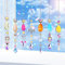 7 Stück Sonnenfänger Kristall Hanging Windspiel, Sonnenfänger Garten Licht Prismen Achat-Scheiben Biene Hanging Suncatcher für Fenster Haus Garten Weihnachten Tag Party Hochzeit Dekoration