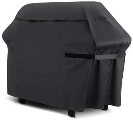Ceihwa Housse Barbecue Camping Protection BBQ à Gaz Bâche Résistante de 210D Oxford Ajustable Housse Barbecue Bâche de Protection BBQ avec Cordon Exterieur Anti-Intempéries Coupe-Vent (145x61x117 cm)
