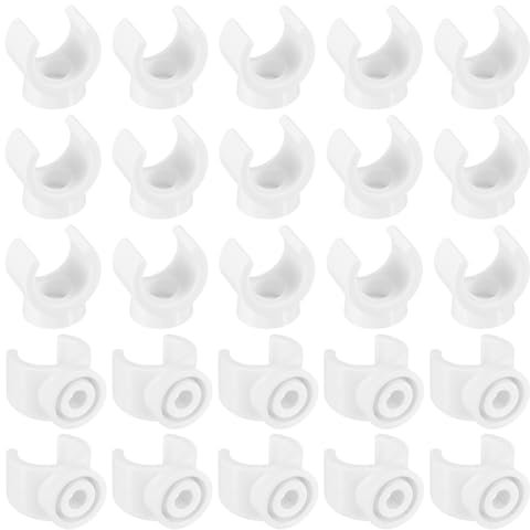 sourcing map 200 Pcs PEX Clips Pipe, 1/2 Inch PVC U Hook Pipe Hangers Clamps 16mm Water Pipe Supports Plastic Socket for Water Pipes Cable Pipes Gas Pipes