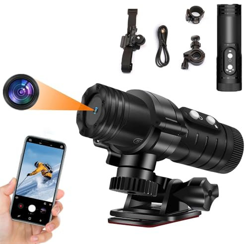 Action Camera 1080P Wifi Helmet Camera Ultra HD 120° Wide Angle Waterproof Helmet Camera Webcam EIS Stabilization Action Camera with Accessory Kit for Climbing Riding Skiing1