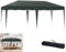 YRHome 3x6m Pavillon Höhenverstellbar Wasserdicht Stabil Winterfest Faltpavillon Pop-Up Partyzelt Gartenzelt Gartenpavillon UV Schutz 210D Oxford-Gewebe inkl. Tasche (Dunkelgrün ohne Seitenwände)