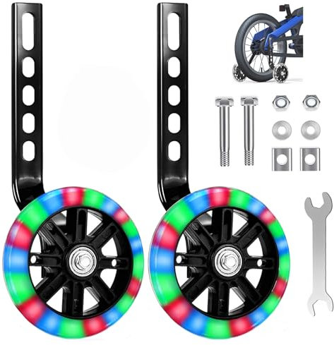 TFSZE Stabilisateurs de vélo pour Enfants,Roue Auxiliaire,Stabilisateur Roue Velo,Roues de Support pour vélo d'enfant,Roues d'Entraînement Réglables pour Enfants, Roulette Velo Universelle pour Vélos