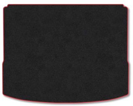 Fits Kia Niro (2022+) Carpet Boot Mat | Red Edge Trim Tailored Fit Boot Liner Full Coverage Protection Accessories Easy Clean Anti Slip Made in the UK