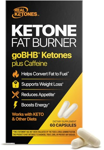 Belly Fat Burner for Men & Women - Clinically Validated goBHB Metabolism Booster and Appetite Suppressant for Weight Loss and Energy Support - 3rd Party Lab Tested Vegan & Non-GMO (60 Capsules)
