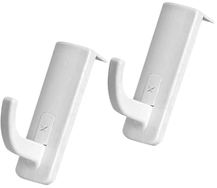 BESPORTBLE 2 Piezas Gancho Adhesivo para Auriculares Soporte Compacto Resistente para Colgar Headset Pared o Escritorio Diseño Blanco para Hogar y Oficina