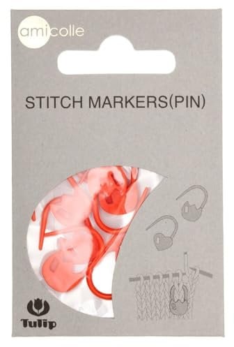 Tulip AC-028E Stitch Markers, Kunststoff, Orange, Einheitsgröße