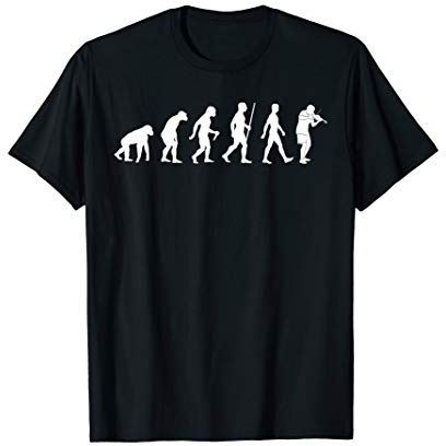 Evolution Violine T-Shirt Klassische Mus Instrument Geschenk