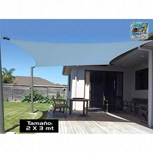 Gerimport Parasol Rectangular Azul 2x3 Metros
