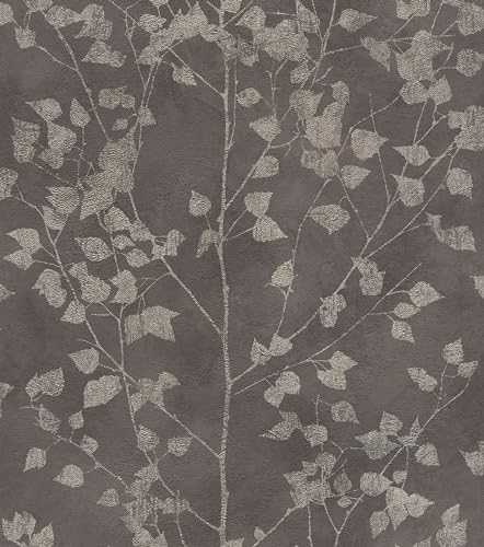 Rasch Tapeten Vliestapete (Botanical) Schwarz goldene 10,05 m x 0,53 m Finca 416664