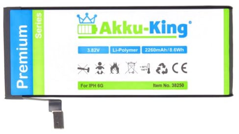 Premium-Akku kompatibel mit iPhone 6 / 6G - Li-Polymer 2260mAh