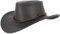 Lederhut Outdoor-Hut Cowboyhut aus Leder für Herren Damen schwarz, Tobacco und braun ca. 7cm-7,5cm breite Krempe Westernhut wasserabweisend