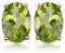 JewelryPalace Ovalschliff 1.8ct Echt Grüner Peridot Birthstone Ohrstecker Silber 925 Damen, Schmuck Set, Ohrringe Silber Edelstein Mädchen, Ohrstecker Silber Klein mit Stein Frauen Geschenk Vergoldet