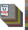 KARAT Carreaux de moquette Moscow 50x50 cm auto-adhésives, 1 pièce - 0,25 m² dalles en feutre | revêtement de sol avec velours bouclé, antistatiques avec dos en bitume (Marron foncé)
