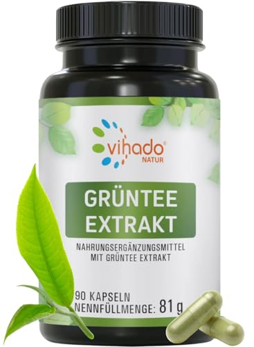 NEXTEA Die verbesserte Formel 2025 hochdosiert, Grüntee Extrakt Kapseln, 2.259 mg Grüner Tee Extrakt pro Tagesdosis – mit 339 mg EGCG und 1.130 mg Polyphenole, 90 Kapseln