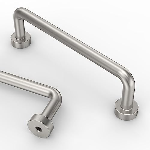 9BUILD 10 Pack 96mm Brushed Satin Nickel Cabinet Pulls - Drawer & Door Handles for Kitchen & Wardrobe