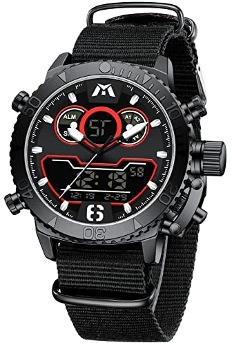 MEGALITH Herren Uhren Digital Armbanduhr: Multifunktions Groß Sportlich