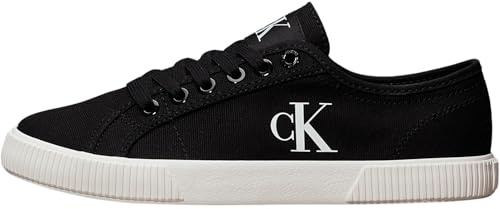 Calvin Klein Damen Vulcanized Sneaker Essential Low Top, Schwarz (Black/Bright White), 37