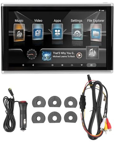 4K 10.1 Inch Car Tablet Holder Mount, Headrest Monitor Tablet with with 1GB 32GB ROM, for Back Seat IPS Touch Screen, for Rear Seat TV Monitors, Universal for Car