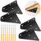 4 Stück Schwebende Regalhalterung Schwarz, 8CM Dreieckshalter Wandhalterung Regal Unsichtbar Regalhalterung Shelf Bracket, Dreieck Wandregal Halterung Versteckte Regalträger für Lagerregal Bücherregal