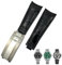 RORFFK 20 mm Arc-End-Lederarmband, geeignet für Rolex Submariner GMT, Bambusmaserung, grün, blau, braun, Rindsleder-Uhrenarmband(20mm Black,M)