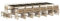 vidaXL 17-TLG. Garten-Essgruppe mit Kissen Beige Poly Rattan