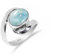 925 Sterling Silber Ring Natur Larimar Stein Ring Vintage Boho Zarter Ring für Männer Frauen Statement Ring 8x10 Oval Form RingH-SR21-LRMR-10,5