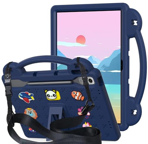 AKABEILA Custodia per tablet Lenovo Xiaoxin Pad Pro 12.7 2025/Tab P12 2023 12.7 Carina custodia protettiva bambini antiurto con tracolla maniglia supporto