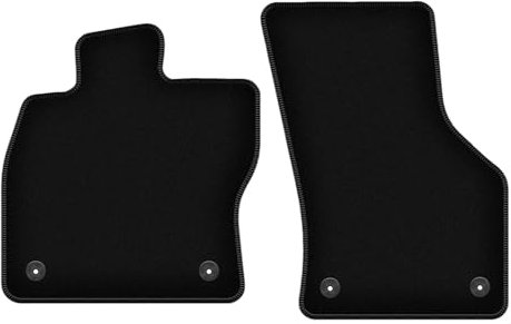 Wielganizator Velours Vorne Fußmatten passend für Volkswagen Golf VII (2012-) | Qualität: Basic - Genaue Passform, rutschfeste Untregrund 2-teilig - Schwarz