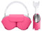 kwmobile Case Compatible with Apple AirPods Max Case - Sleep Mode Compatible - Polyester Protective Cover for Headphones - Fuchsia