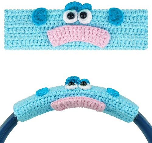 Geekria Copertura per fascia in tessuto lavorato a maglia compatibile con cuffie Bose QC45, QC35 II, Sony WH-1000XM4, Beats Solo4, Studio3, JBL Tune 720BT, facile installazione fai da te (blu)