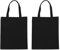 LABRIMP 2 piezas Bolsas de Lona Reutilizables para DIY Tote Bag de Lona Grande y Resistente con Superficie para Manualidades y Color Negro