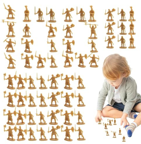 Generisch Pewter Soldiers | Mini Soldier Figures, Miniature Antique Statues Model, Playset for Educational Role Projects for Girls