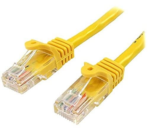 StarTech.com 10m Yellow Cat5e Patch Cable with Snagless RJ45 Connectors - Long Ethernet Cable - 10 m Cat 5e UTP Cable (45PAT10MYL)