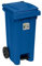 BIDONE CARRELLO 120 LT C/P BLU TRAFFICO