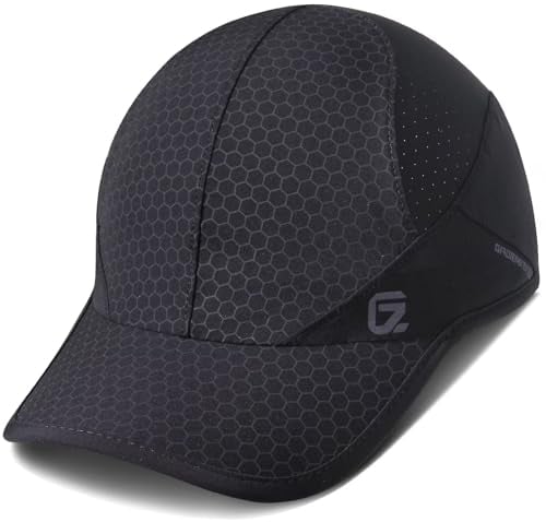 Sport Cap,Soft Brim Lightweight Waterproof Running Hat Breathable Baseball Cap Quick Dry Sport Caps Cooling Portable Sun Hats for Men Performance Cloth Workouts and Outdoor Activities Black