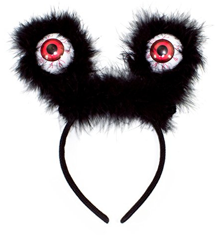 Oblique Unique® Haarreifen mit Augen Halloween Prank Monster Grusel Horror Karneval Fasching Kostüm Accessoire
