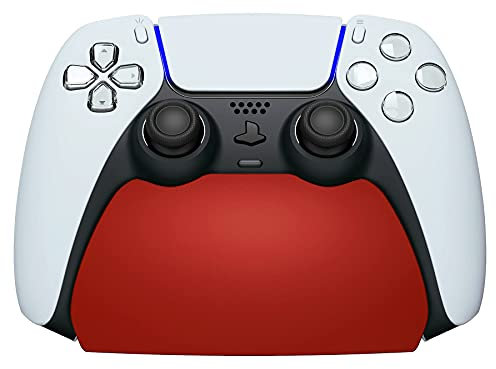 playvital Support pour ps5 Porte Manette Accessoire Socle pour ps5 Controller Stand Holder avec Coussinet Antidérapant-Rouge