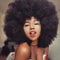Queentas Afro-Perücken für Frauen riesige bauschige Afro-Perücke verworrenes lockiges Haar Perücken für schwarze Frauen Kunsthaar für den Alltag und Cosplay (natürliches Schwarz)