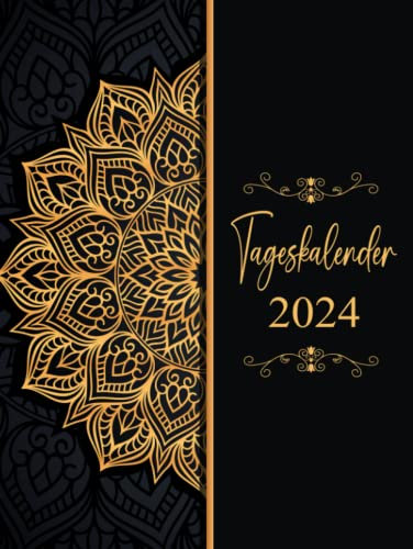 Tageskalender 2024: Großer Jahresplaner 2024 | 01 Tag = 01 Seite | 365 tage von 01/01/2024 bis 31/12/2024 | Zeitplan von 08:00 bis 19:00 Uhr | din a4 | 384 Seiten