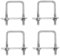 Bebochoi 4 Pièces Acier Inoxydable Boulons En U M8 x 60 mm x 120 mm Boulon Carré en U Avec Écrous et Plaque De Cadre Boulons de Serrage Fixation pour Fixation Tuyaus
