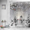 Hnmdmyi Duschvorhang Weihnachten 180x180, Winter Schneemann Schneeflocke Weihnachtsbaum Kardinal Vogel Urlaub Grau Badewanne Vorhang Wasserdicht Polyester Stoff Waschbar Badevorhang mit Haken