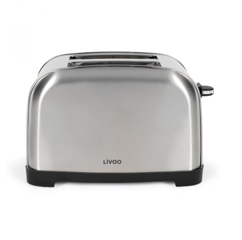 Livoo - Grille-pain 2 fentes DOD196 - fente large de 3 cm, 750-850 W, 3 fonctions, thermostat réglable (7 niveaux)
