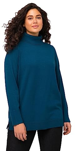 Ulla Popken Damen Pullover blaugrün 58+